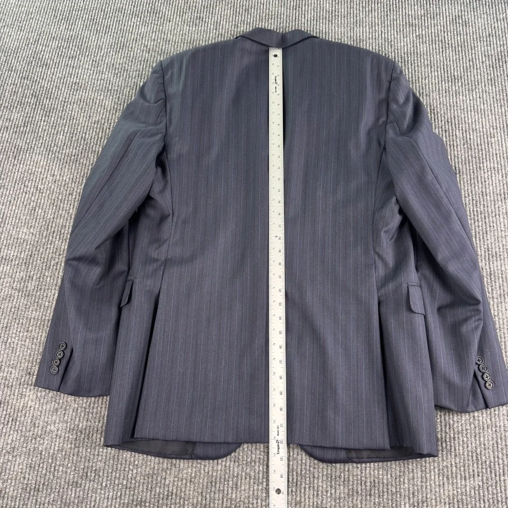 Neiman Marcus Caruso Suit 48L Blue Pinstripe Loro Piana Super 150's Wool 38x29